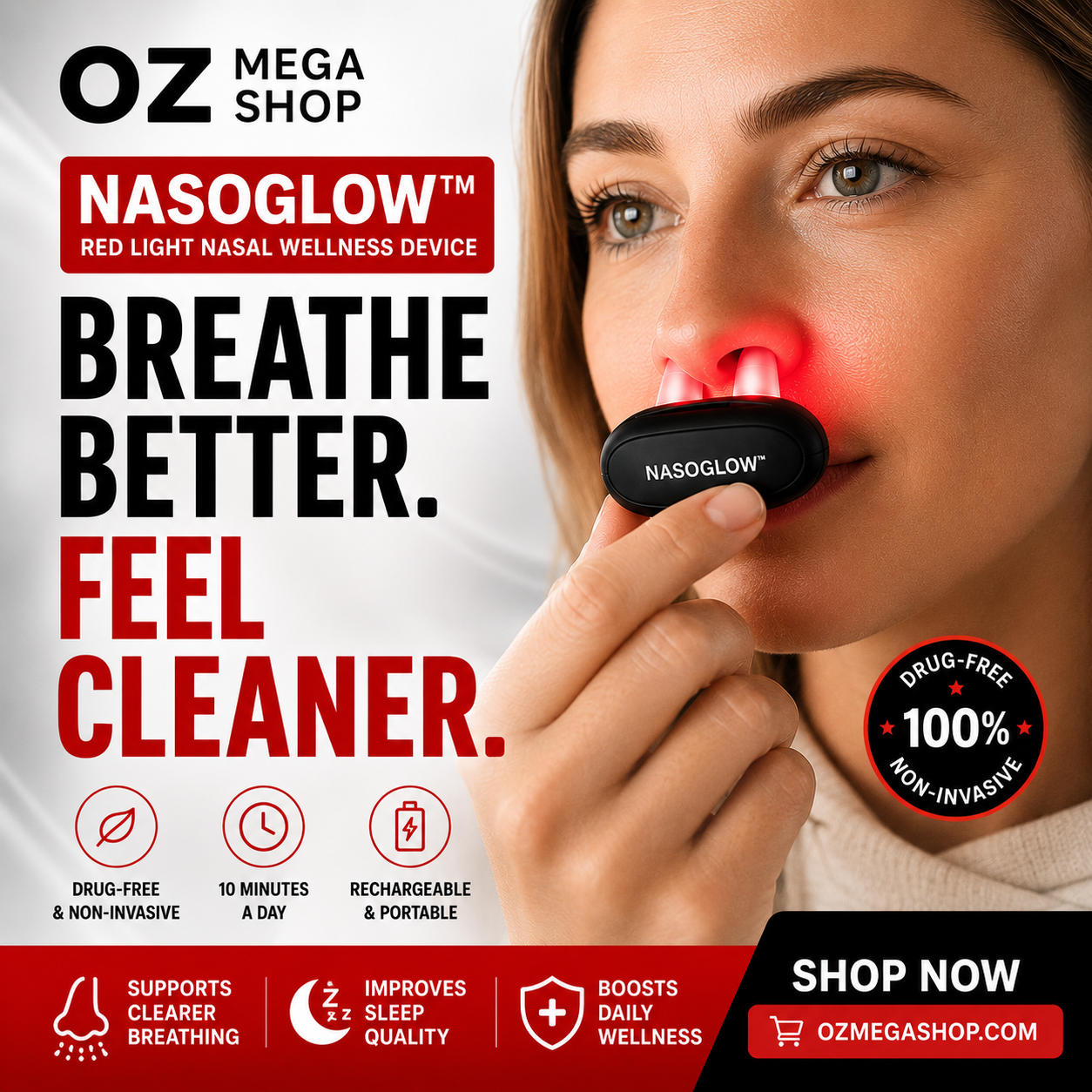 NASOGLOW - Nasal Red Light Therapy