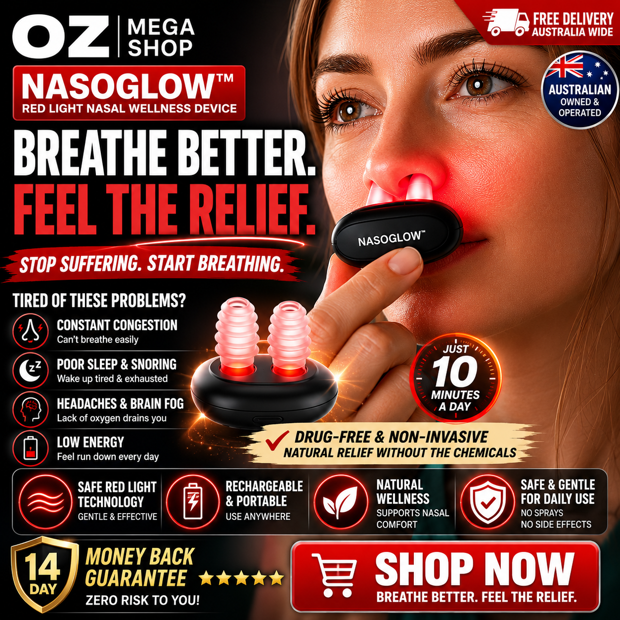 NASOGLOW - Nasal Red Light Therapy