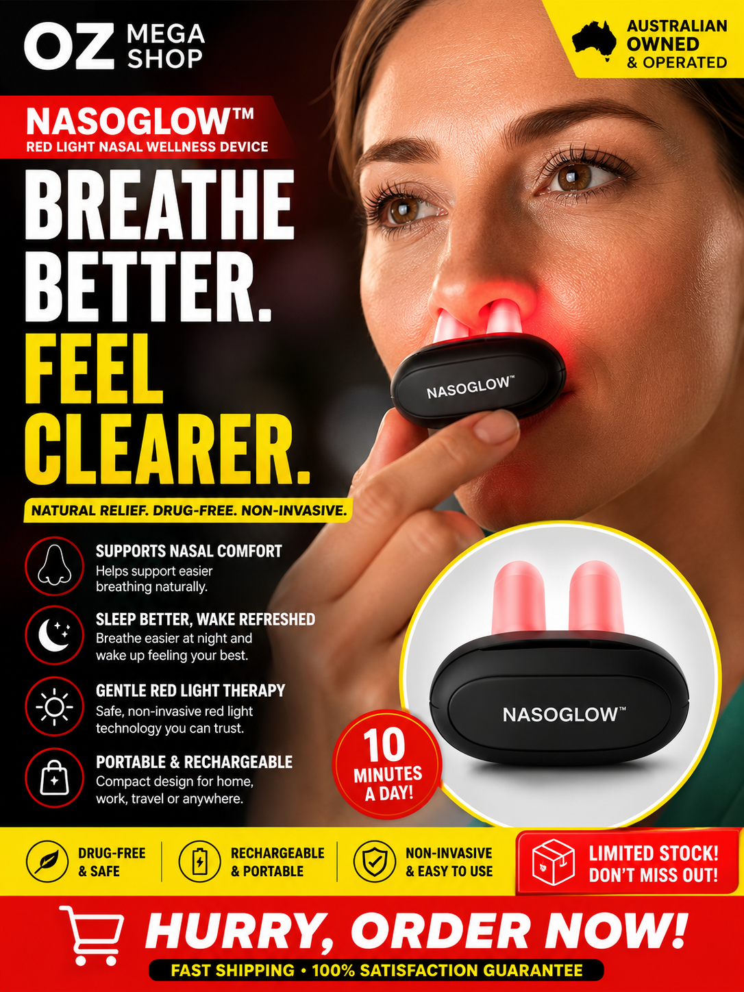 NASOGLOW - Nasal Red Light Therapy