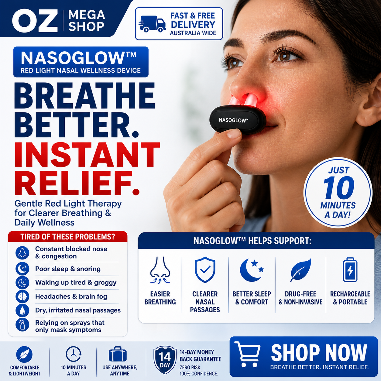 NASOGLOW - Nasal Red Light Therapy