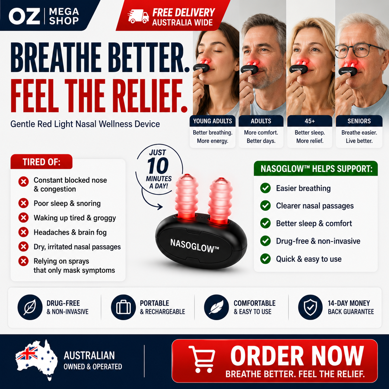 NASOGLOW - Nasal Red Light Therapy