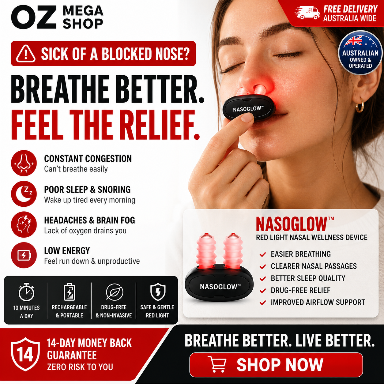 NASOGLOW - Nasal Red Light Therapy