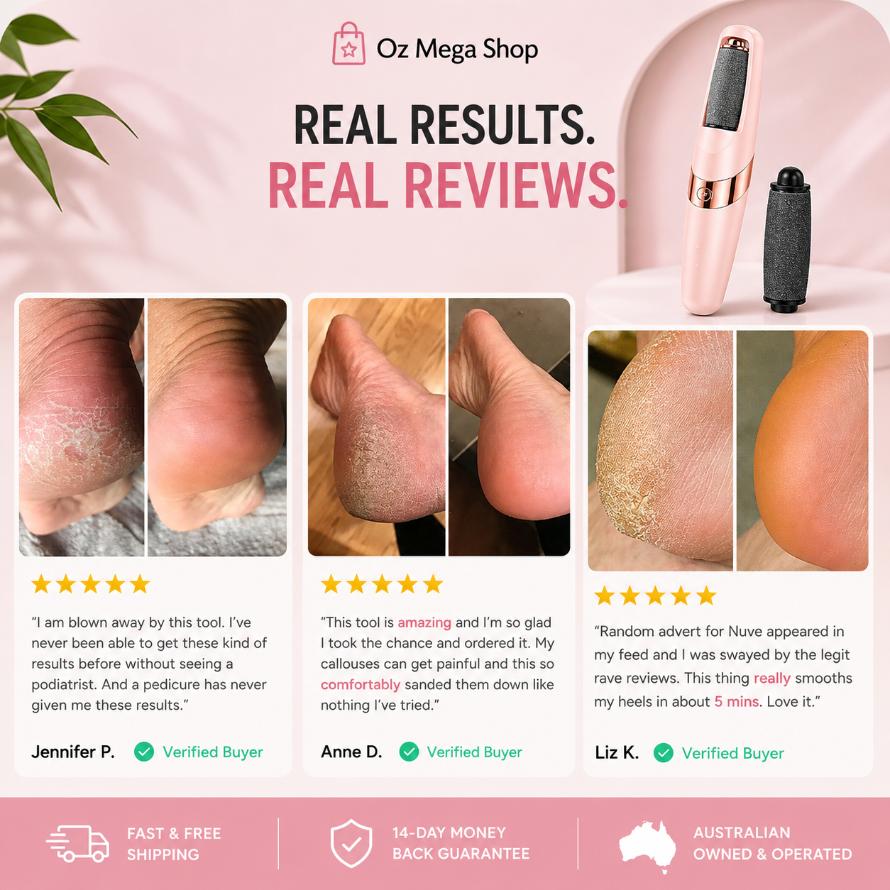VelFeet - Leaves Feet Smooth, Soft & Sandal-Ready