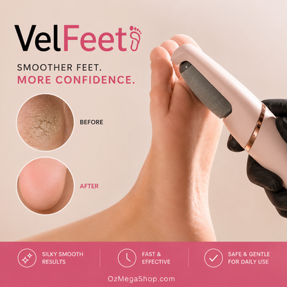 VelFeet - Leaves Feet Smooth, Soft & Sandal-Ready