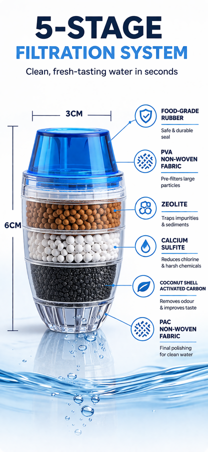 EZZYTAP - Tap Water Filter - (Each Order Includes 5 EZZYTAPs)