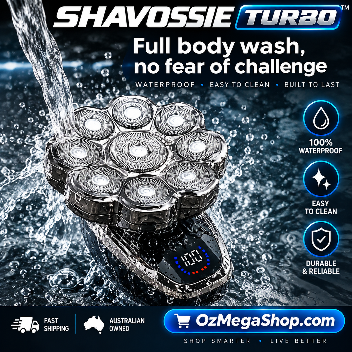 SHAVOSSIE TURBO - Pro Head & Body Shaver